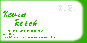 kevin reich business card